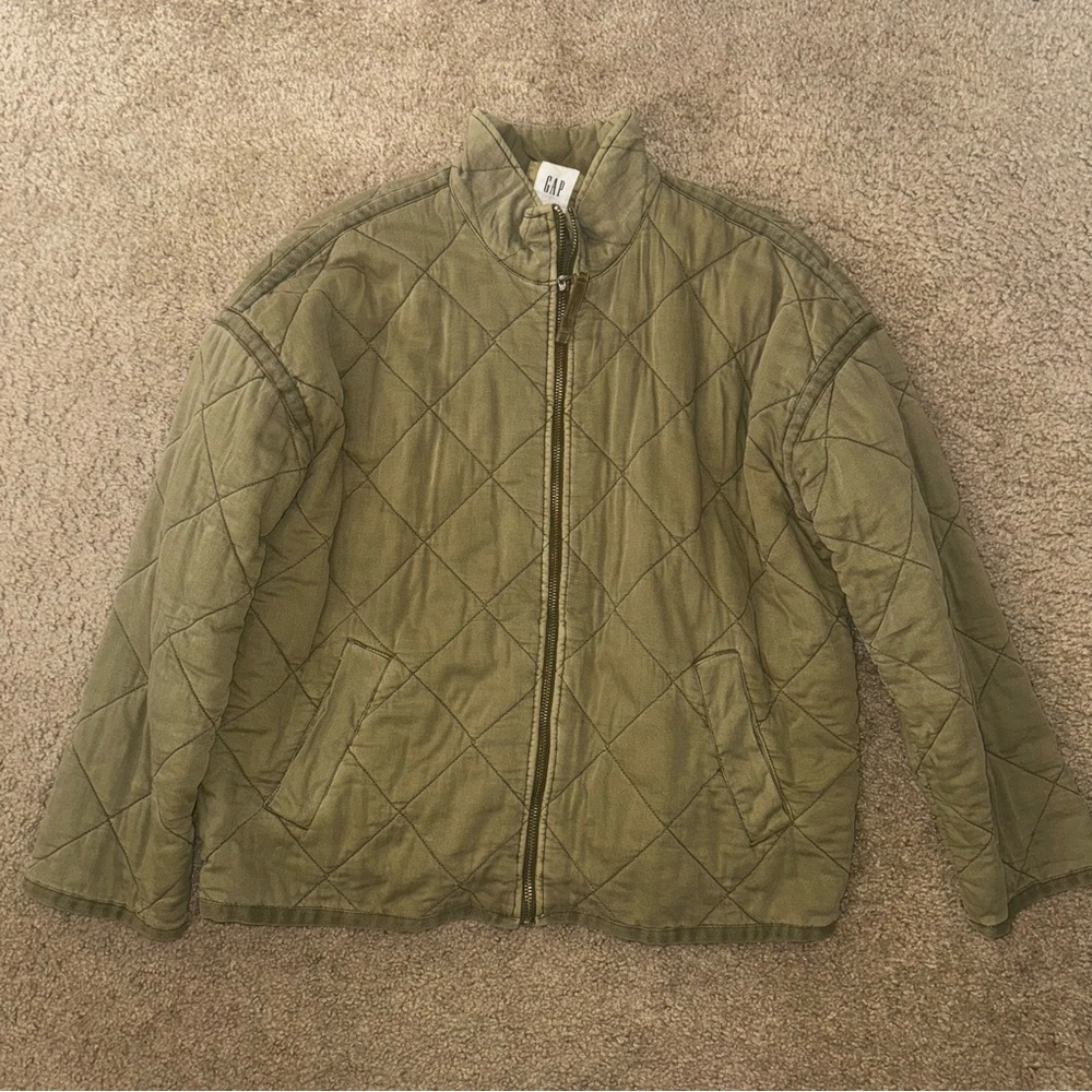 GAP Sage Green Quilted Jacket